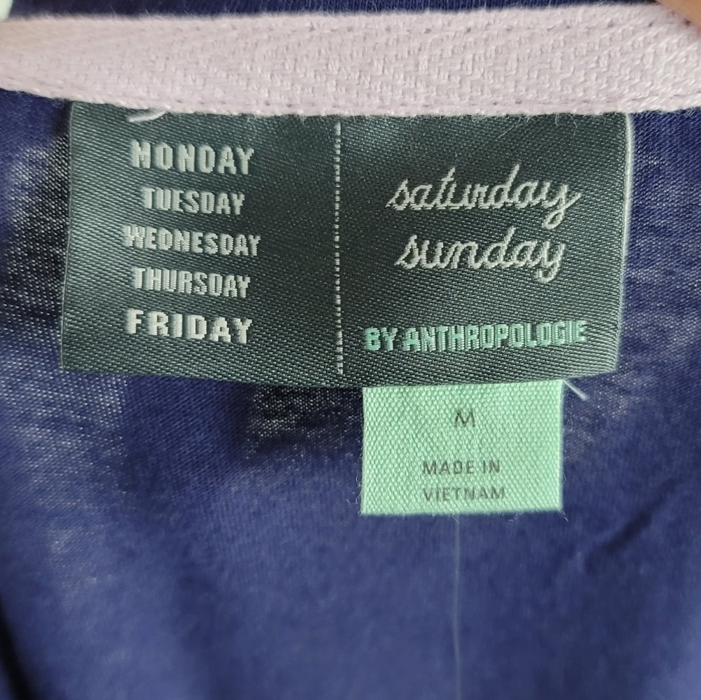 New Anthropologie Saturday Sunday Medium Navy blue sleeveless dress - Picture 5 of 6